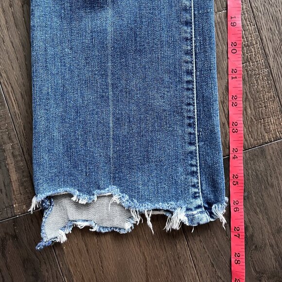 Mother The Insider Crop Step Chew Jeans Size 27 High Rise Denim Dancing on Coals - Picture 10 of 10